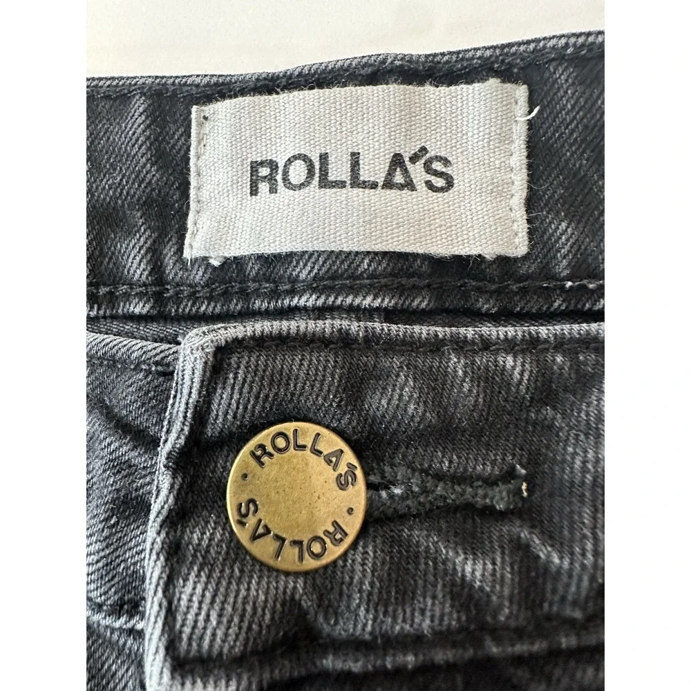 Rolla's‎ Jeans Women's Size 24 Black Stretch High Rise Straight Classic Designer